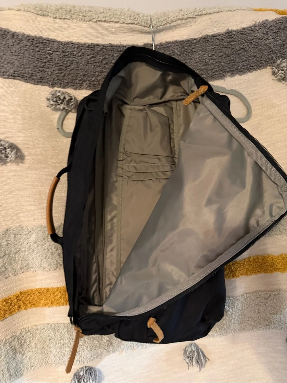 United by Blue - Black Travel Duffel Backpack with Tan Accents